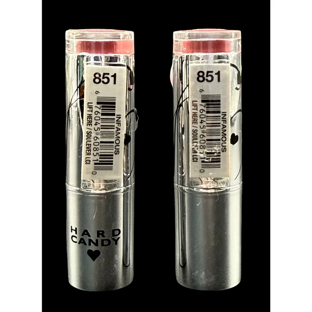 Lot of 2 Hard Candy Plumping Serum Lipstick Infamous 851 💄 Retired Color